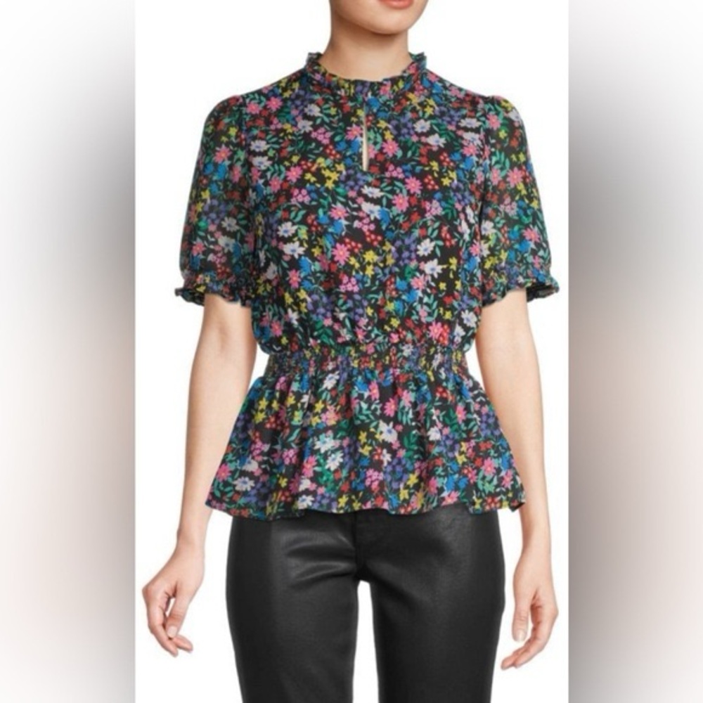 Catherine Malandrino Multicolor Floral Blouse